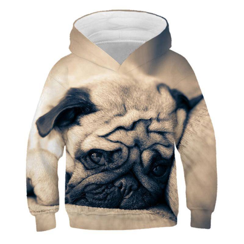 Modische 3D-Druck-Sweatshirts für Kinder mit niedlichen Hunden und Jungen- und Mädchen-Sportbekleidung, Kapuzenpullover, Streetwear, 4, 5, 6, 7, 8, 9–14 Jahre 120 von Joom DACH