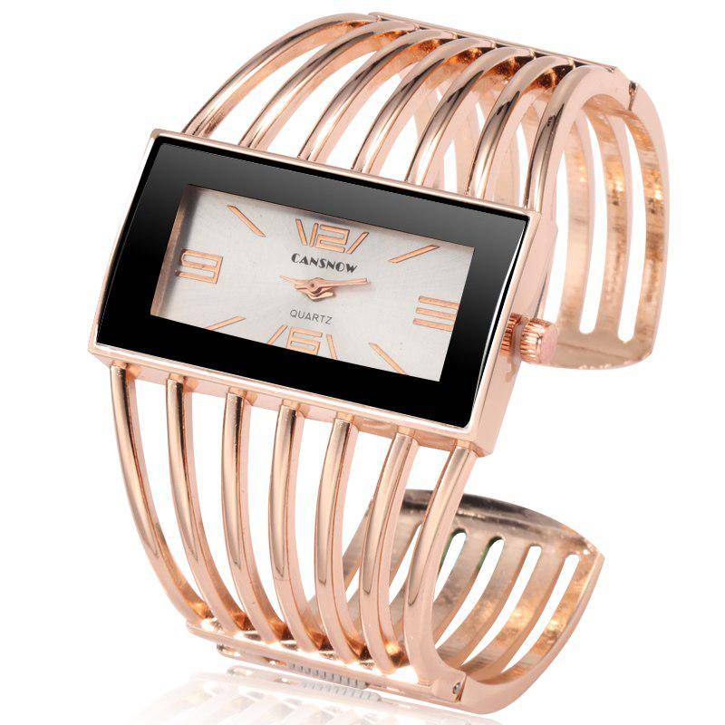 Modische Armbanduhr für Damen aus Edelstahl rose gold/weiß von Joom DACH