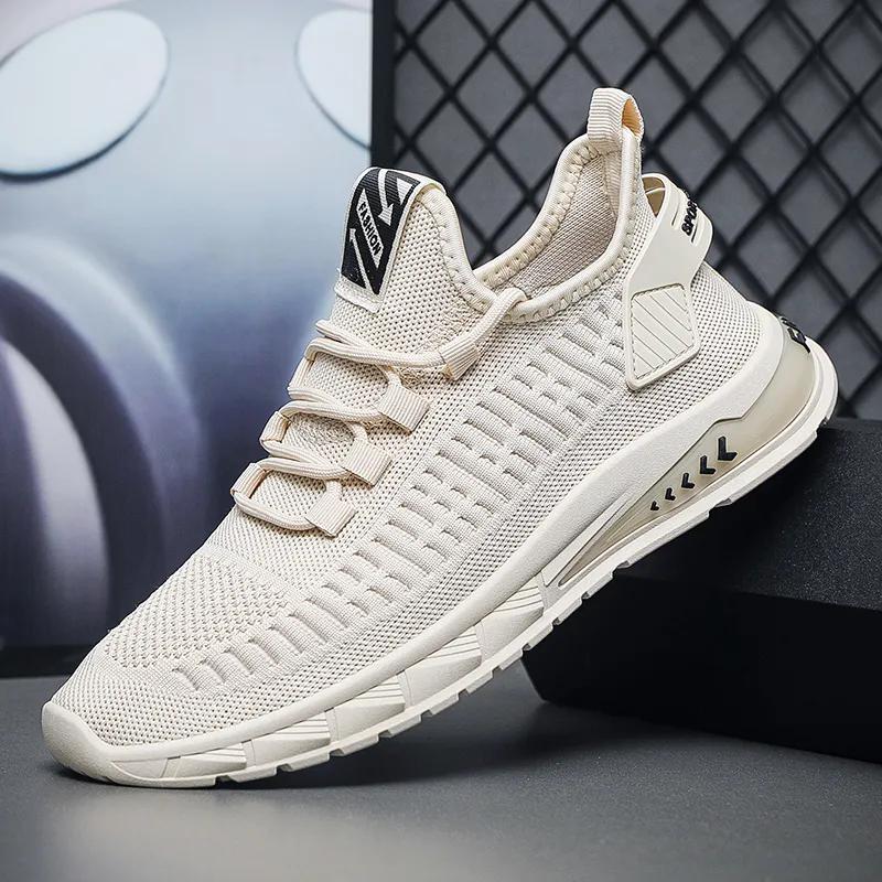 Modische Atmungsaktive Sneaker Herren Kokosnuss Schuhe Transparente Sohle Sportschuhe Herren Laufschuhe 39 beige von Joom DACH