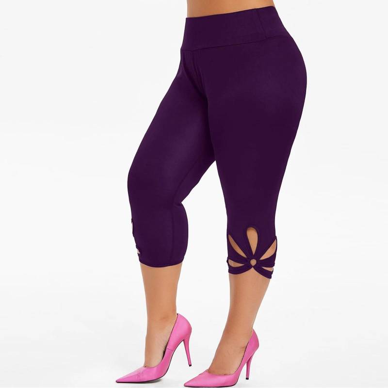 Modische Damen-Workout-Leggings in großen Größen, Fitness, Sport, Fitnessstudio, Laufen, Yoga XXXXXL violett Modische Damen-Workout-Leggings in großen Größen, Fitness, Sport, Fitnessstudio, Laufen, Yoga XXXXXL violett von Joom DACH