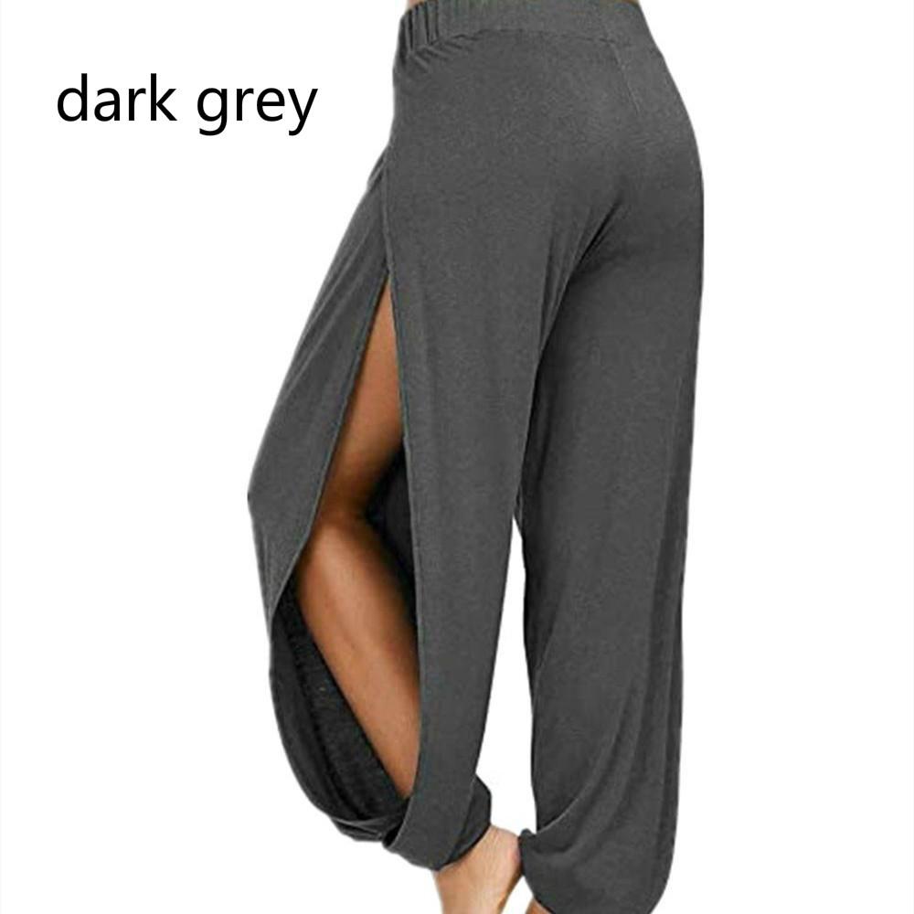 Modische Damenhose, Yogahose, Haremshose für Damen, seitlich geschlitzter Jogger, Hippie-Strand-Jogginghose 3XL dunkelgrau Modische Damenhose, Yogahose, Haremshose für Damen, seitlich geschlitzter Jogger, Hippie-Strand-Jogginghose 3XL dunkelgrau von Joom DACH