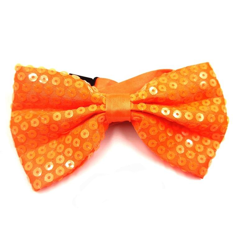 Modische Fliege für Männer und Frauen, klassische Pailletten-Fliege für Hochzeitsfeier, Bowknot, für Erwachsene, Herren-Fliegen, Cravats, gelbe Krawatte orange von Joom DACH