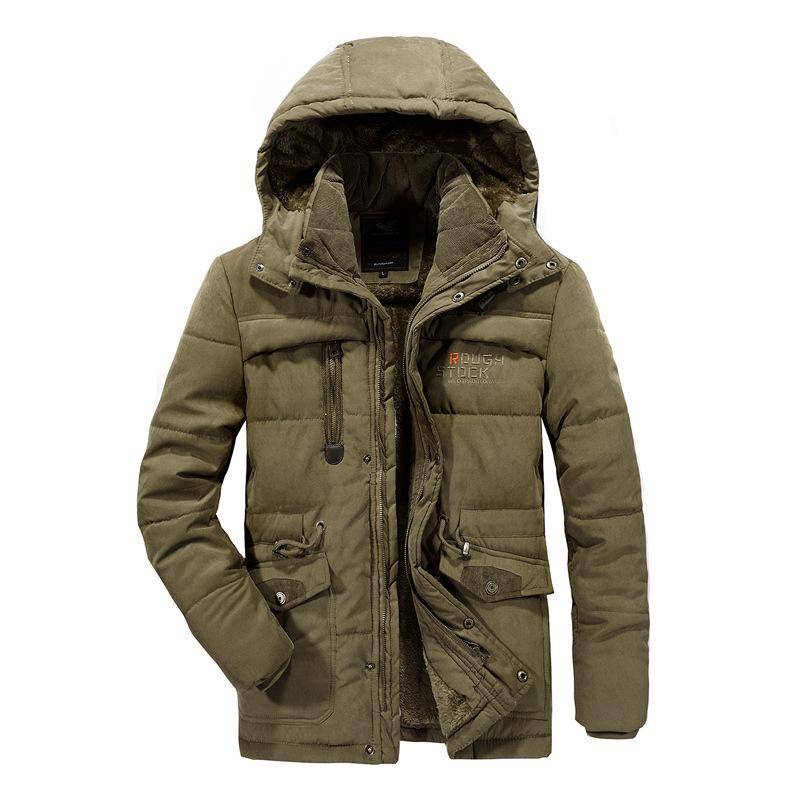 Modische Herren-Winterjacke, verdickter, lässiger, winddichter Parka für Herren, Übergröße 6XL 7XL 8XL, warmer Samtmantel 8XL von Joom DACH