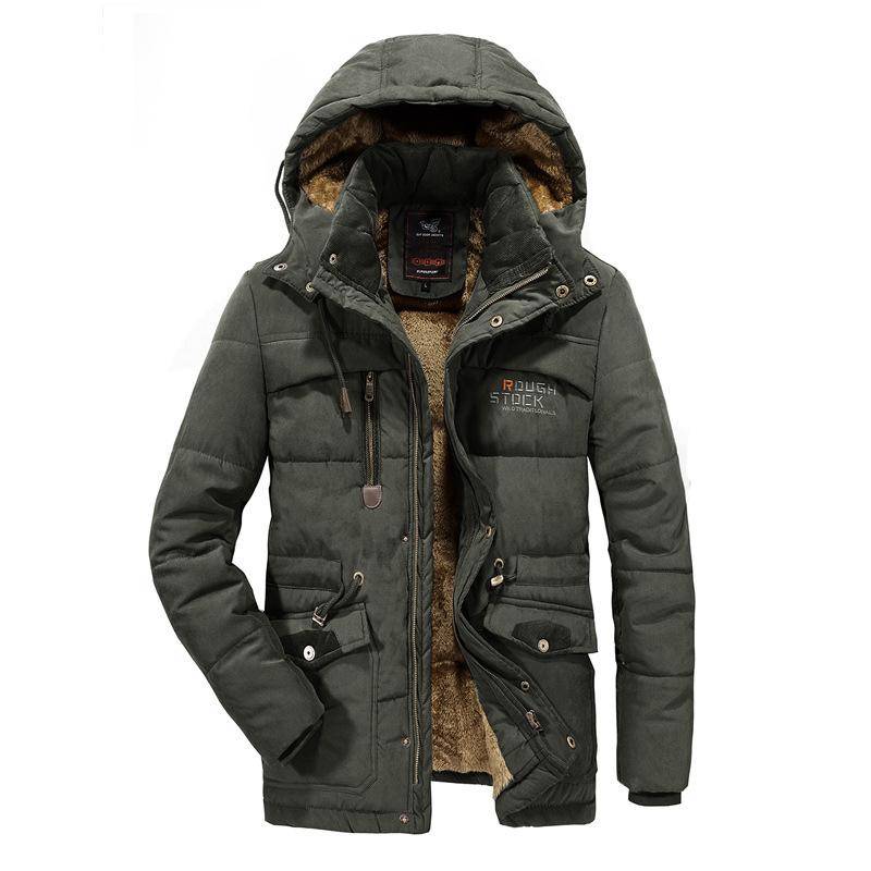 Modische Herren-Winterjacke, verdickter, lässiger, winddichter Parka für Herren, Übergröße 6XL 7XL 8XL, warmer Samtmantel 8XL von Joom DACH