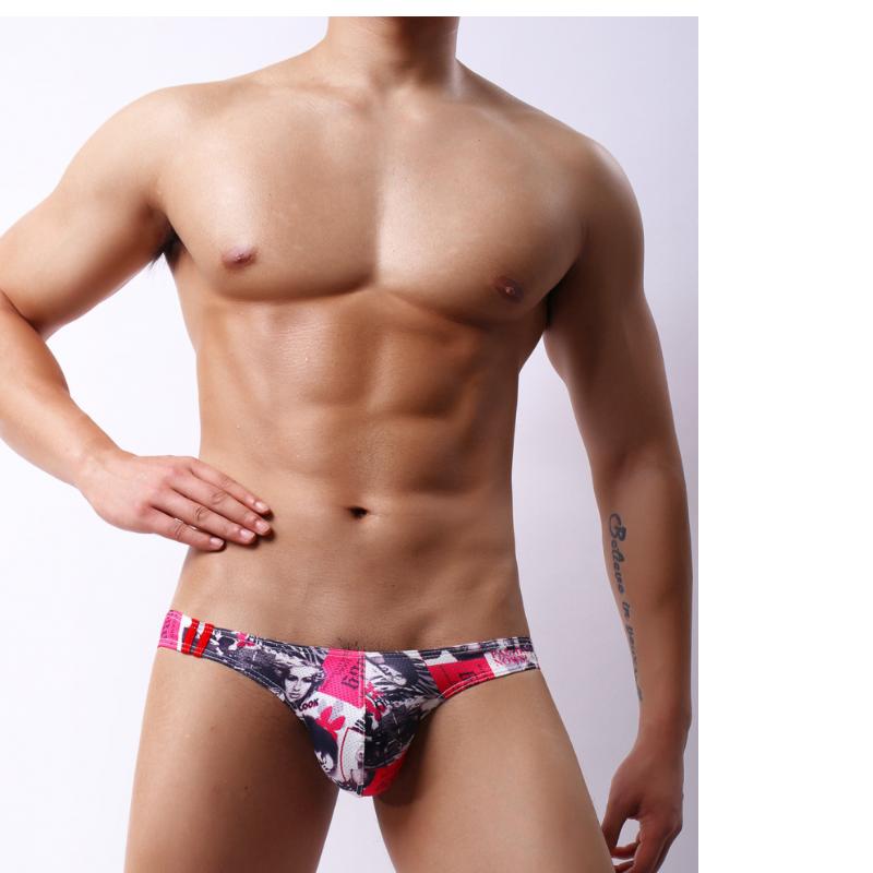 Modische Herrenunterwäsche, bedruckt, atmungsaktiv, Netzstoff, einfarbig, für Teenager und Jungen, Shorts zum Schlafen, Schwimmen, Badeanzug, große Größe M von Joom DACH