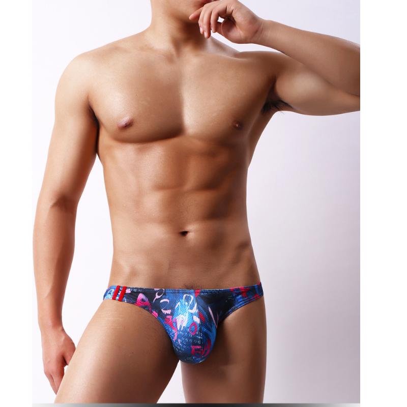 Modische Herrenunterwäsche, bedruckt, atmungsaktiv, Netzstoff, einfarbig, für Teenager und Jungen, Shorts zum Schlafen, Schwimmen, Badeanzug, große Größe XL dunkelblaue von Joom DACH