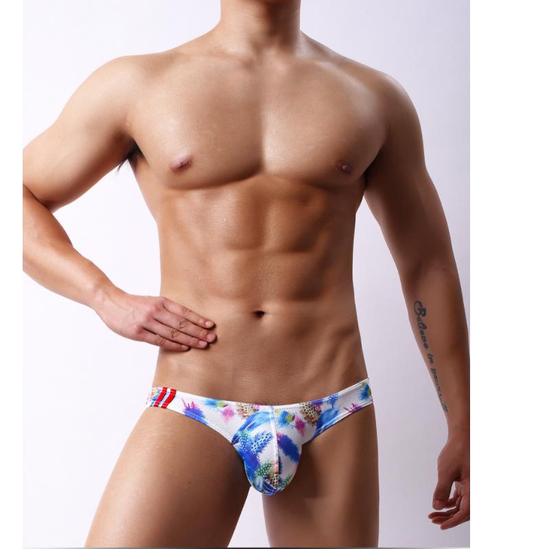 Modische Herrenunterwäsche, bedruckt, atmungsaktiv, Netzstoff, einfarbig, für Teenager und Jungen, Shorts zum Schlafen, Schwimmen, Badeanzug, große Größe XXL himmelblaue von Joom DACH