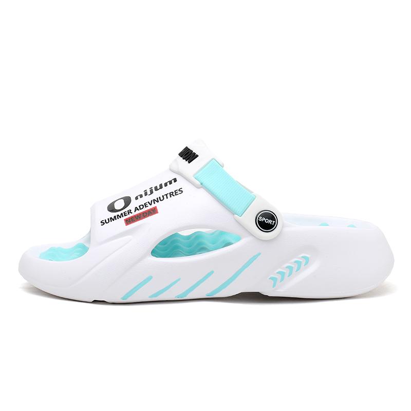 Modische Massage-Hausschuhe für Herren, für drinnen und draußen, Sandalen, Strand, Freizeitschuhe, Slides, Herrensandalen, große Größe, bequem, weich, Übergröße 40 himmelblaue von Joom DACH