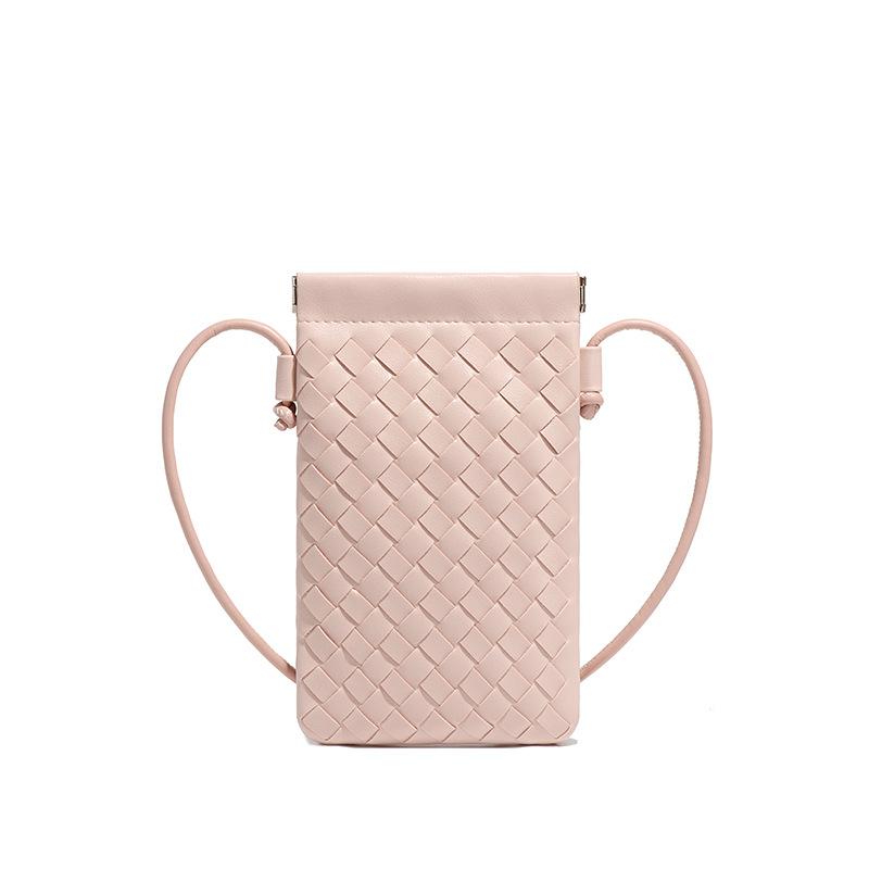 Modische Mini-Handytasche, Handgeflochtene Tasche, Schlicht, Trendig, Vielseitig, Retro, Klein, Umhängetasche für Damen von Joom DACH