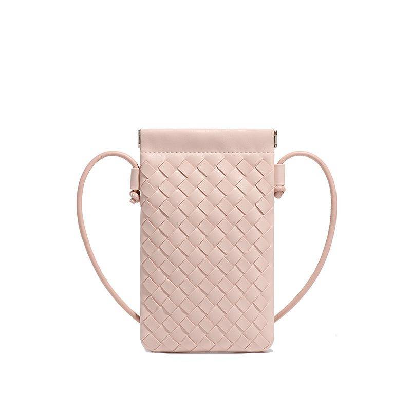 Modische Mini-Handytasche, Handgeflochtene Tasche, Schlicht, Trendig, Vielseitig, Retro, Klein, Umhängetasche für Damen von Joom DACH