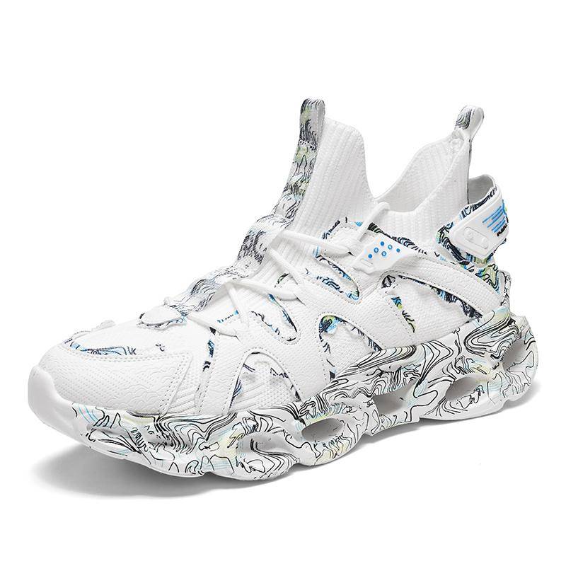 Modische Sneakers für Herren, bequeme Laufschuhe für Herren, Socken, Jogging-Sportschuhe, Outdoor-Klingendämpfung, Wanderschuhe, Herrenschuhe 46 von Joom DACH