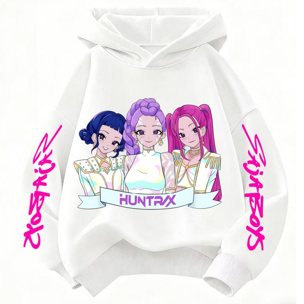 Modische Trendige Devil Hunter Kinder-Hoodies Bequeme Warme Herbst- und Winterkleidung für Kinder Pullover für Mädchen Jungen 140 weiß von Joom DACH