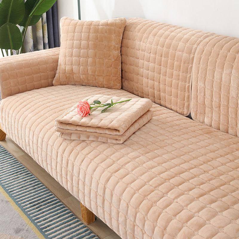 Modische einfarbige verdickte Flanell-Plüsch-Sofa-Handtuch-weiche Samt-Couch-Abdeckung für Sofa, rutschfeste Sofa-Abdeckung für Wohnzimmer 70x120cm 1pc khaki von Joom DACH