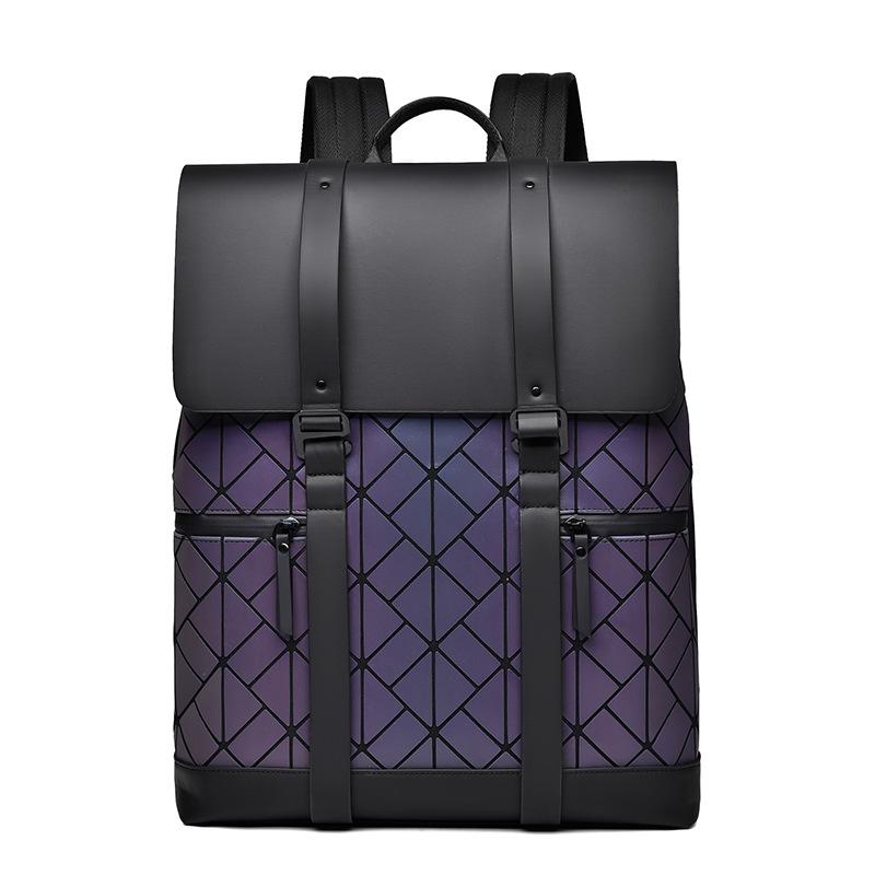 Modischer Flip-Top Rucksack in Diamantform, Rucksack mit großem Fassungsvermögen, Herren-Freizeit-Reisetasche, Pendlerrucksack 42cm * 32cm * 10cm von Joom DACH