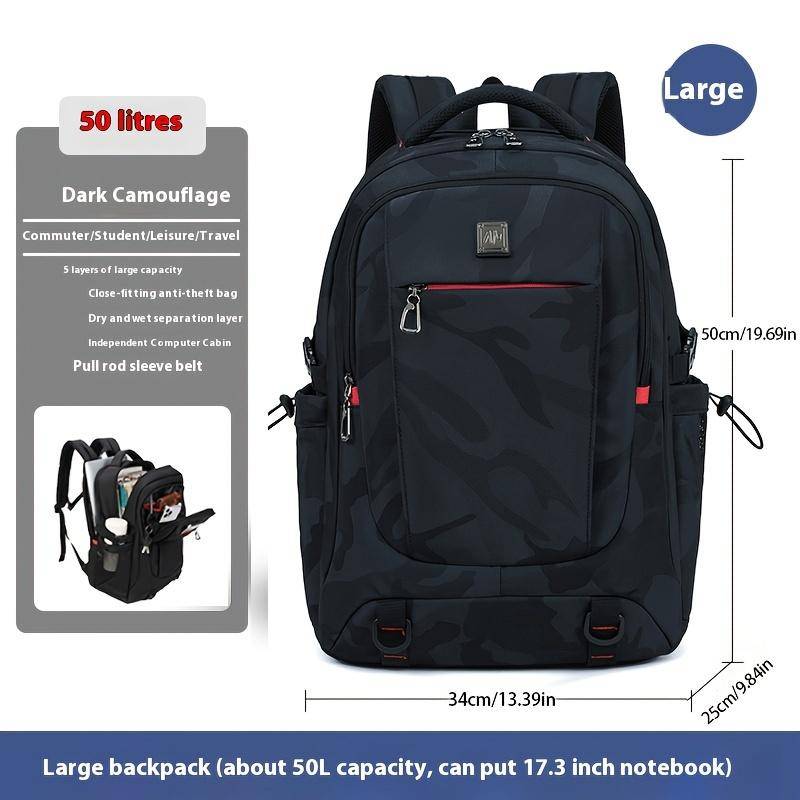 Modischer Freizeitrucksack mit verbessertem unabhängigem Computerfach und Rückenschutz zur Gewichtsreduzierung camouflage von Joom DACH