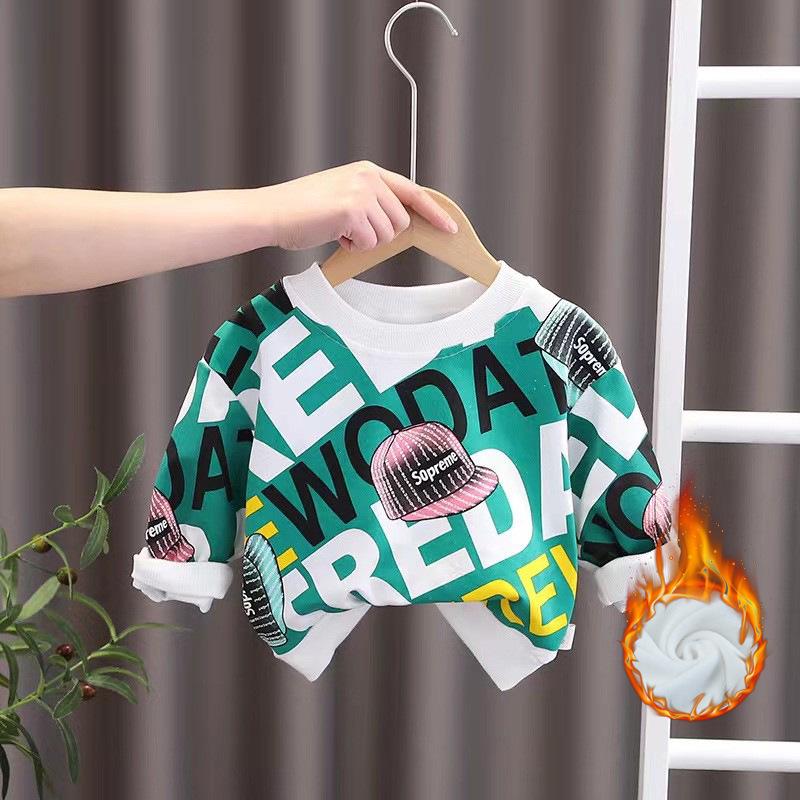 Modischer Herbst-Sweatshirt-Zweiteiler für Jungen - Trendige Kinder-Freizeitkleidung Size 100 - Height 95 cm von Joom DACH