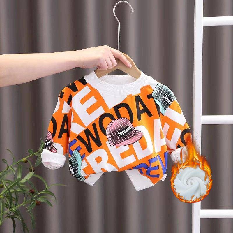 Modischer Herbst-Sweatshirt-Zweiteiler für Jungen - Trendige Kinder-Freizeitkleidung Size 100 - Height 95 cm von Joom DACH