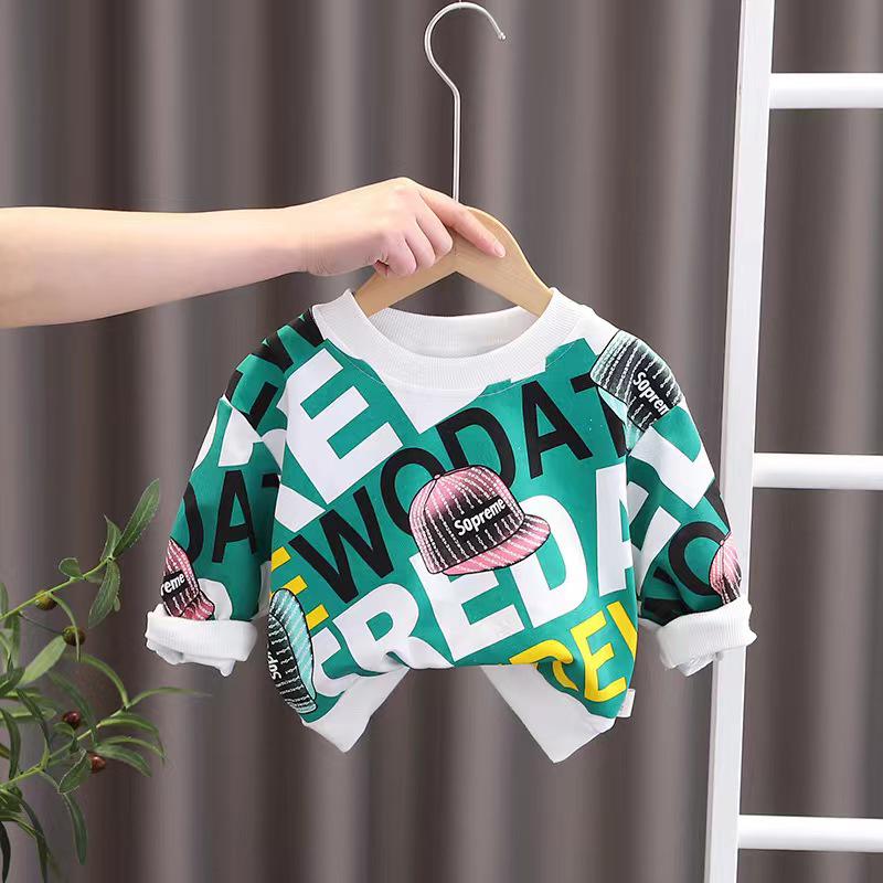 Modischer Herbst-Sweatshirt-Zweiteiler für Jungen - Trendige Kinder-Freizeitkleidung Size 90 - Height 85 cm von Joom DACH