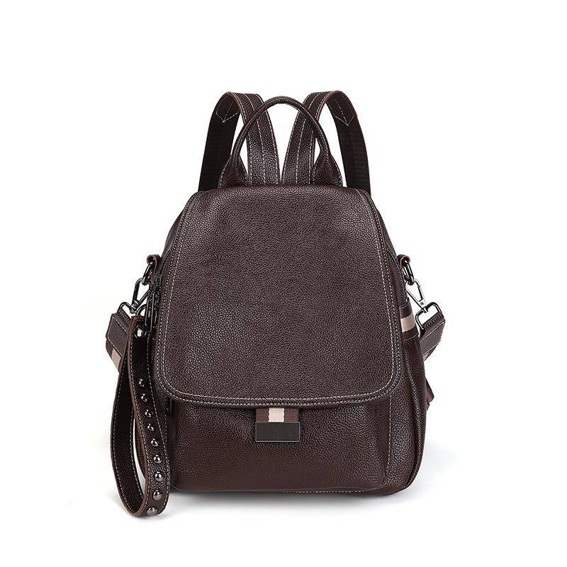 Modischer Rucksack für Damen, leicht zu tragen, Frühlingstasche, Damenrucksack, große Kapazität, weiches Leder, Anti-Diebstahl-Reisetasche von Joom DACH