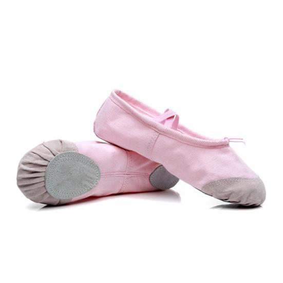 Modischer Schuh für Indoor-Gymnastik, spitz, für Erwachsene, weich, Unisex, Kinder, Sohle, Ballett, Tanz, Yoga 29 rosa von Joom DACH