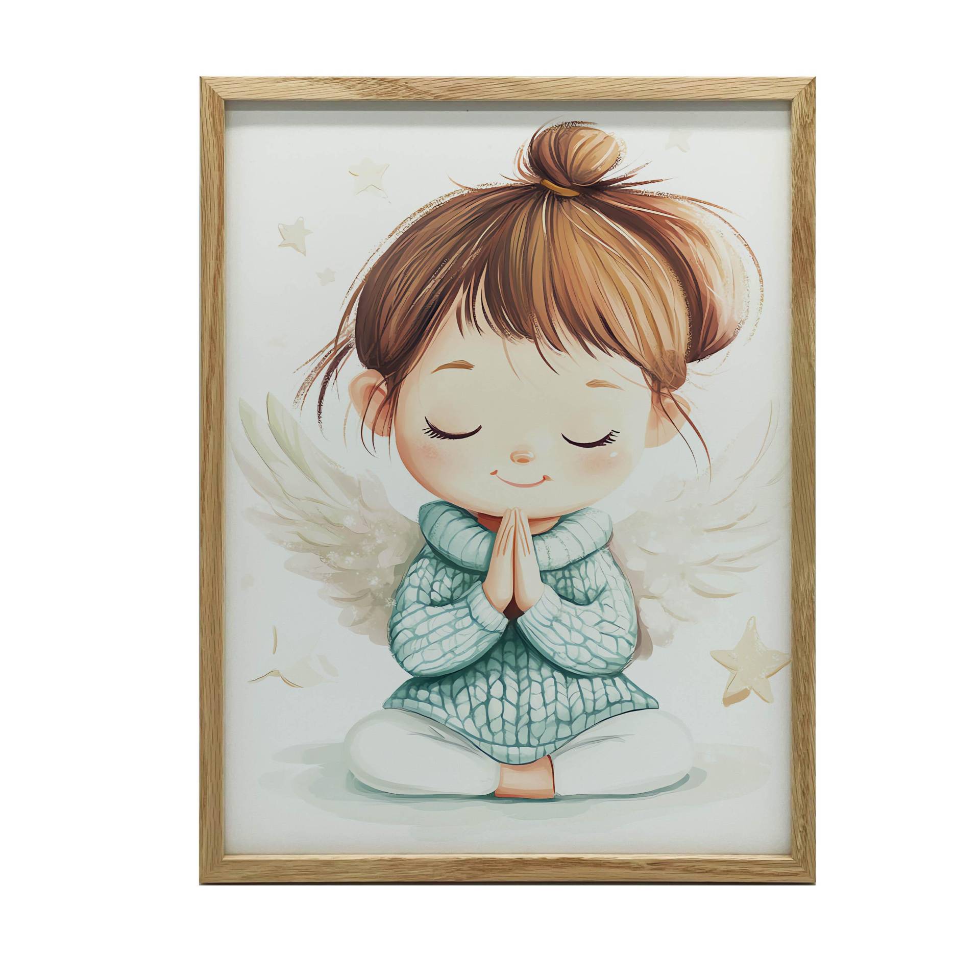 Modlitwa Małego Aniołka Modlitwa Małego Aniołka, 30X40 Cm, Rama Aluminiowa Czarna, Papier Matowy 230 Gsm 36 von Joom DACH