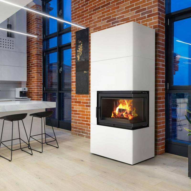 Modularer Kamin Box 8 kW Ø 200 Bianco von Joom DACH