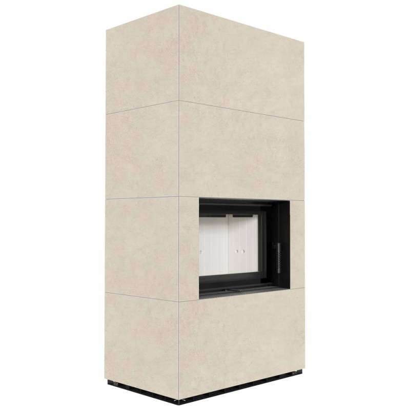 Modularer Kamin KRATKI FLOKI BOX 8 kW Ø 160 Quarzsinter FOKOS SALE schwarz von Joom DACH