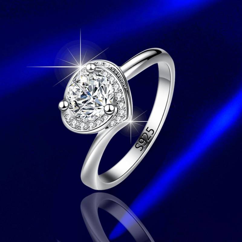 Moissanitringe für Damen, feine Diamantringe, ein Karat, modische Ringe für Damen 5 von Joom DACH