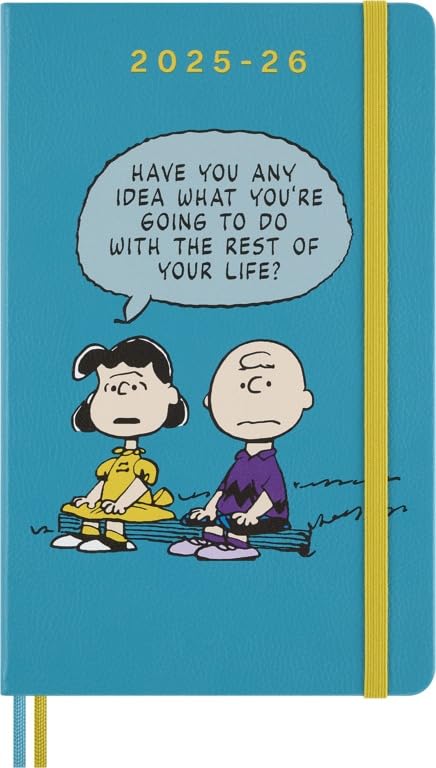Moleskine Peanuts Charlie Lucy Planer 2025 Juli Start 18 Monate Wochenkalender Hard Large Size x Gelb DHPE18WN3Y26 & (13cm 21cm) gelb von Joom DACH