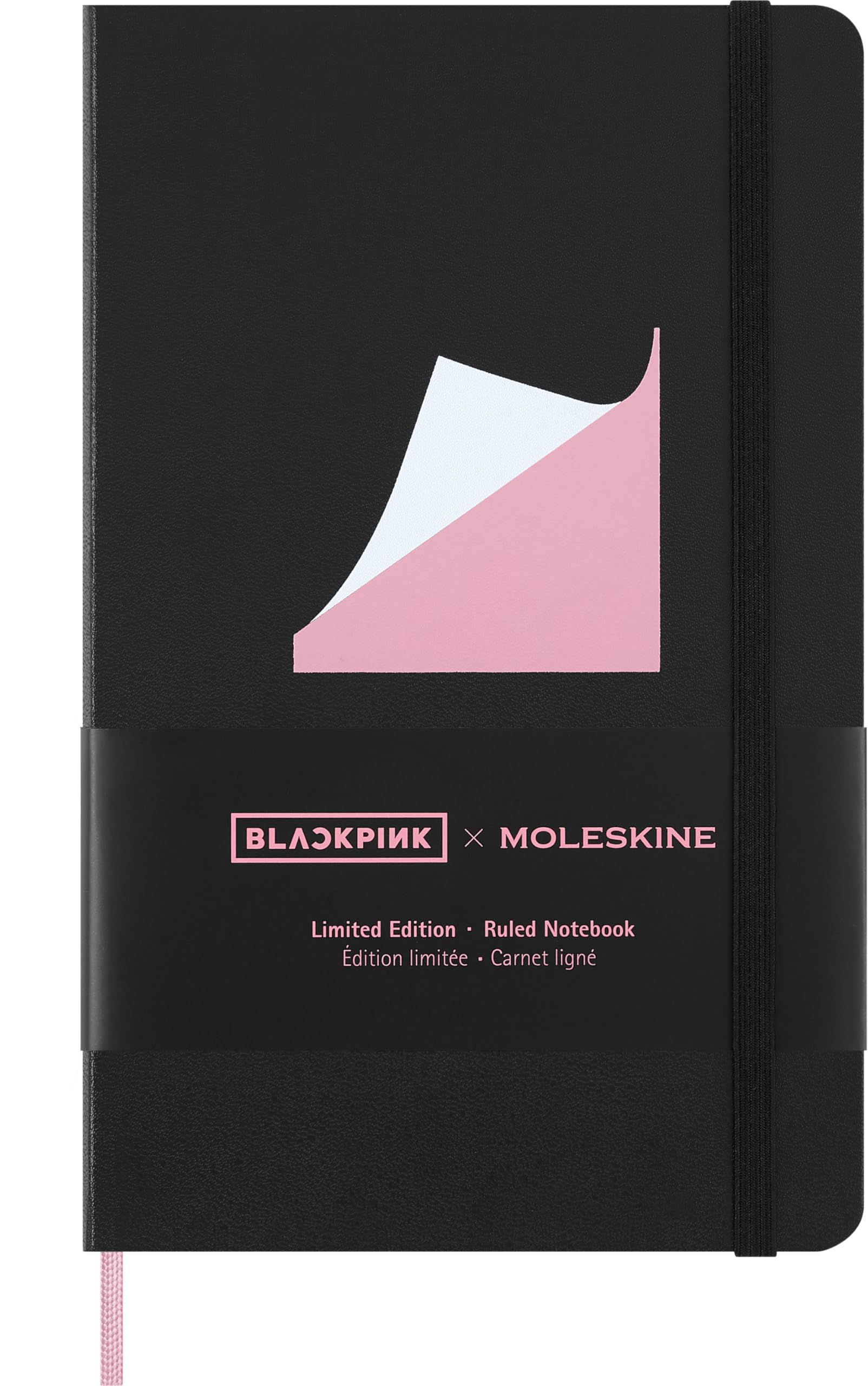 Moleskine x BLACKPINK Notizbuch, Hardcover, Horizontal liniert, Großes Format (13cm x 21cm), Schwarz, SKNTBHL7932BP01 von Joom DACH