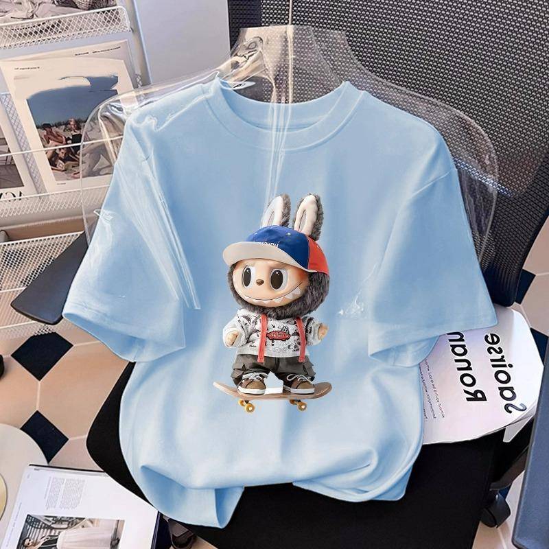 Monster Elf Cartoon Labubu Bedrucktes T-Shirt Sommer Herren- und Damen-Freizeit Jungen- und Mädchen-Kurzarm-T-Shirt Top 120 Monster Elf Cartoon Labubu Bedrucktes T-Shirt Sommer Herren- und Damen-Freizeit Jungen- und Mädchen-Kurzarm-T-Shirt Top 120 von Joom DACH