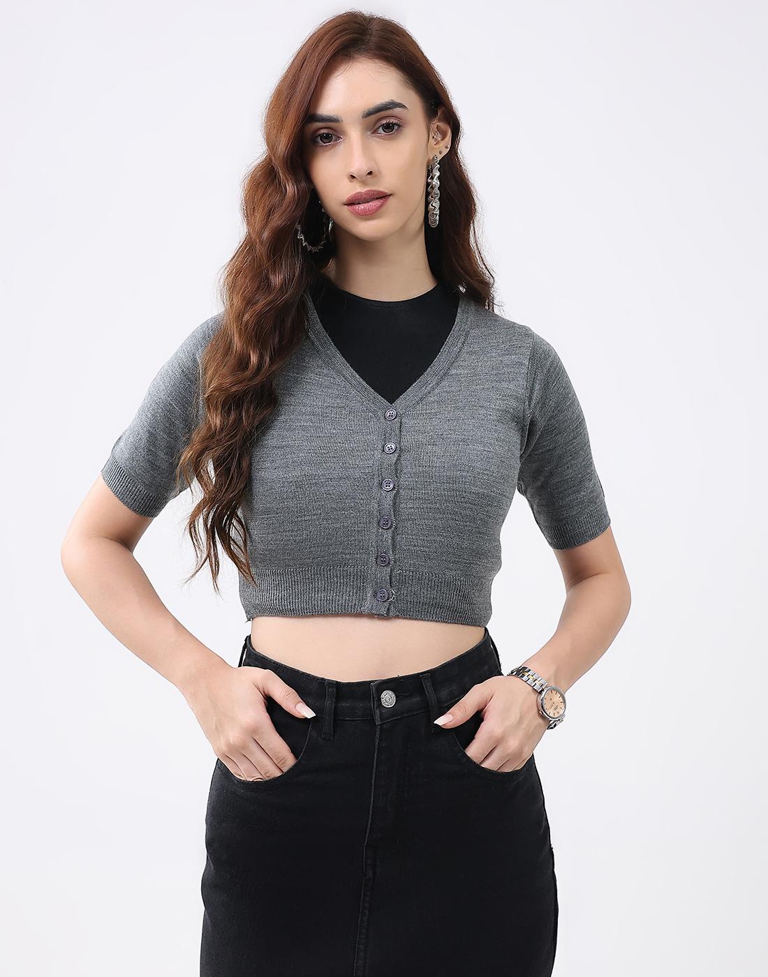 Monte Carlo Damen Bluse Regular Fit L grau von Joom DACH