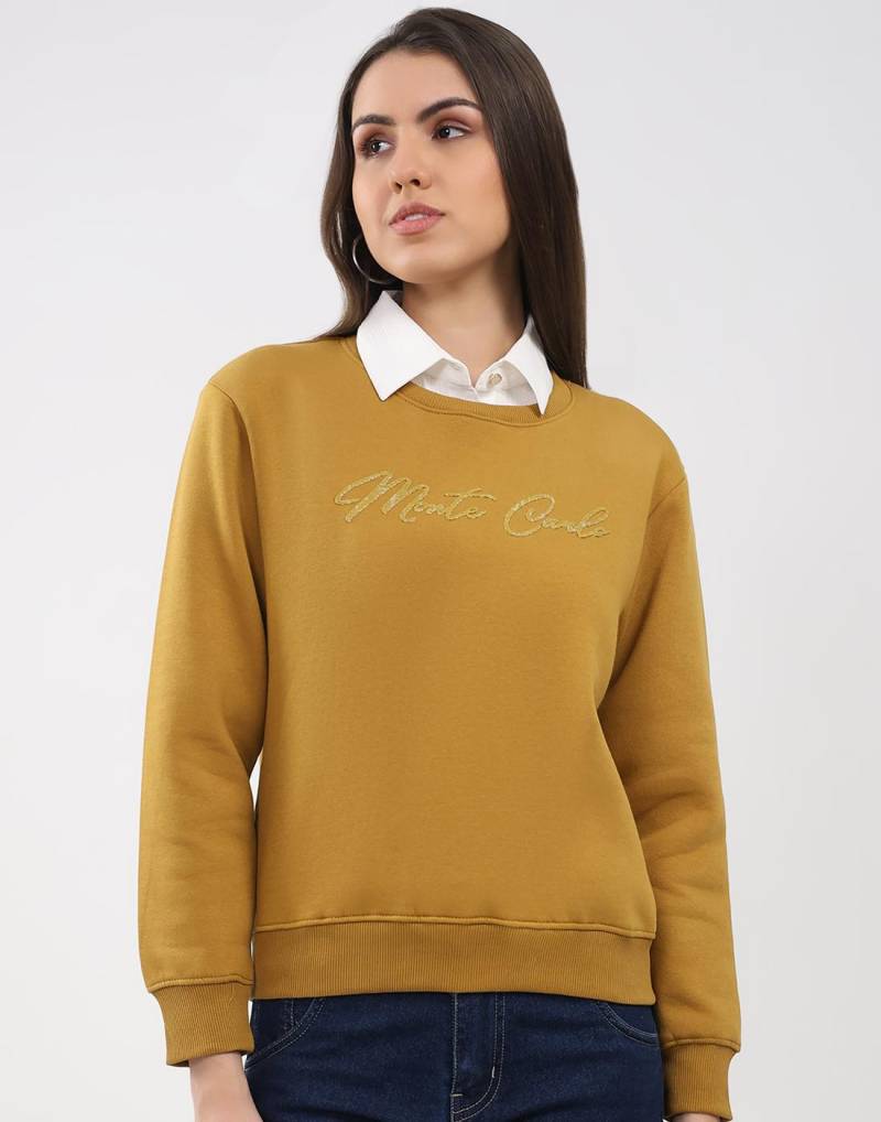 Monte Carlo Damen Regular Fit Sweatshirt 3Xl senfgelb von Joom DACH