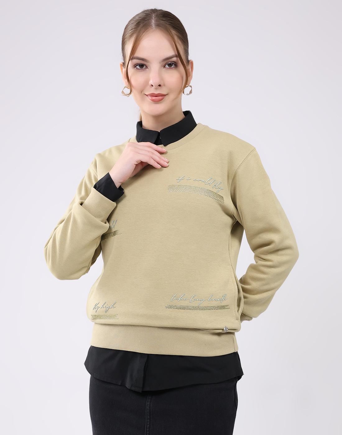 Monte Carlo Damen Regular Fit Sweatshirt M hellgrüne von Joom DACH