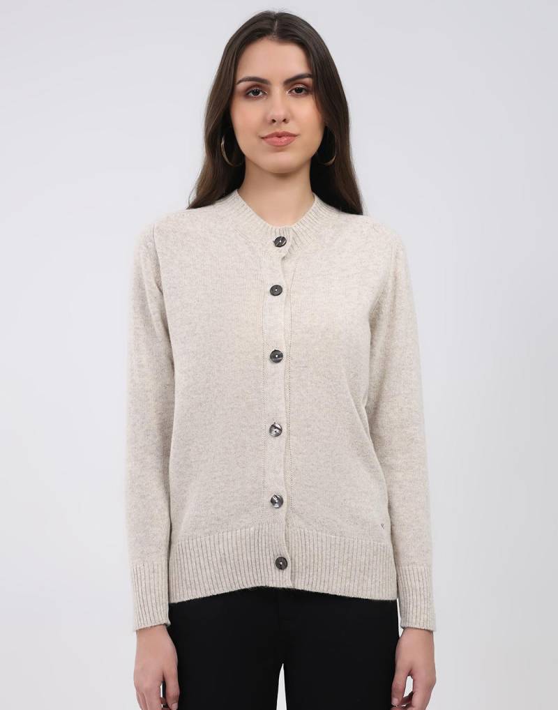 Monte Carlo Damen Strickjacke Regular Fit L weiß von Joom DACH