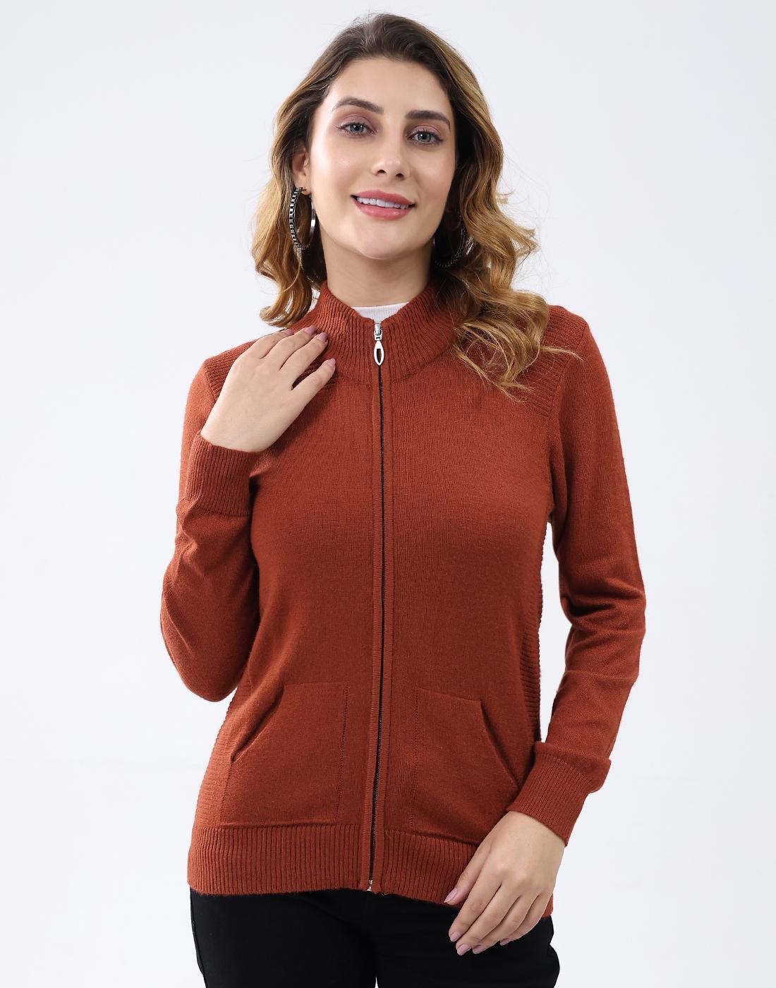 Monte Carlo Damen Strickjacke Regular Fit XL rostbraun von Joom DACH