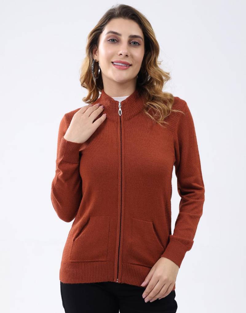 Monte Carlo Damen Strickjacke Regular Fit XL rostbraun von Joom DACH