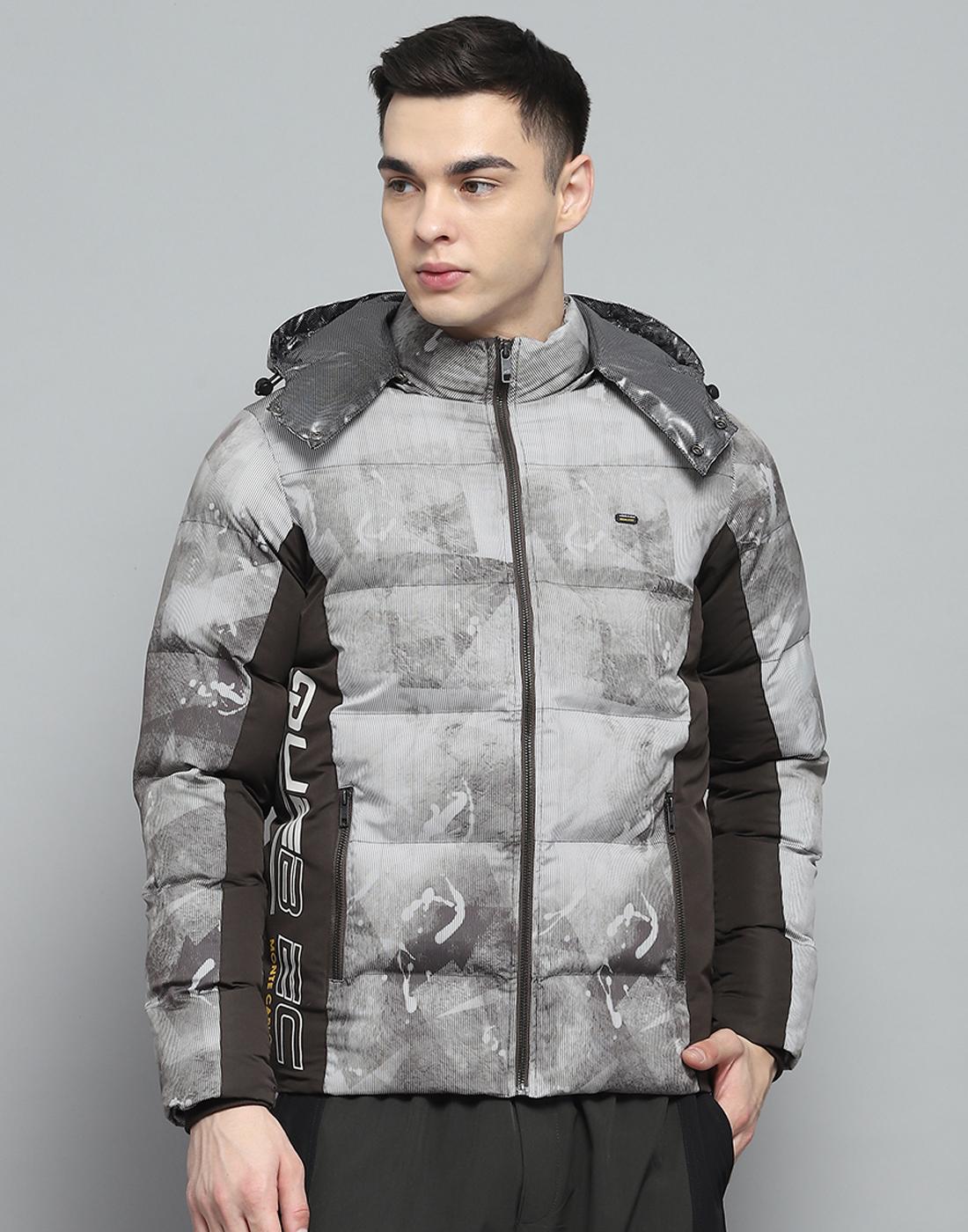 Monte Carlo Herren Bedruckte Braune Abnehmbare Kapuze Langarmjacke XXL braun von Joom DACH