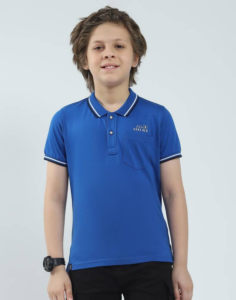 Monte Carlo Herren Regular Fit Uni Kurzarm Polo-Shirt 11-12 Years blau von Joom DACH
