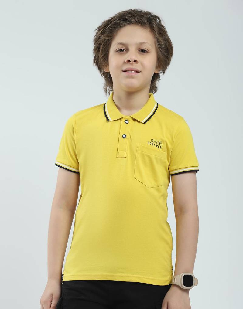 Monte Carlo Herren Regular Fit Uni Kurzarm Polo-Shirt 11-12 Years senfgelb von Joom DACH