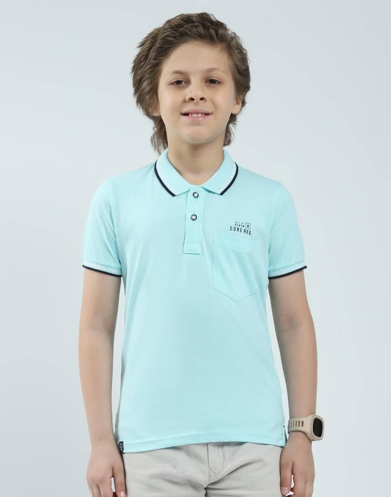 Monte Carlo Herren Regular Fit Uni Kurzarm Polo-Shirt 9-10 Years blau von Joom DACH