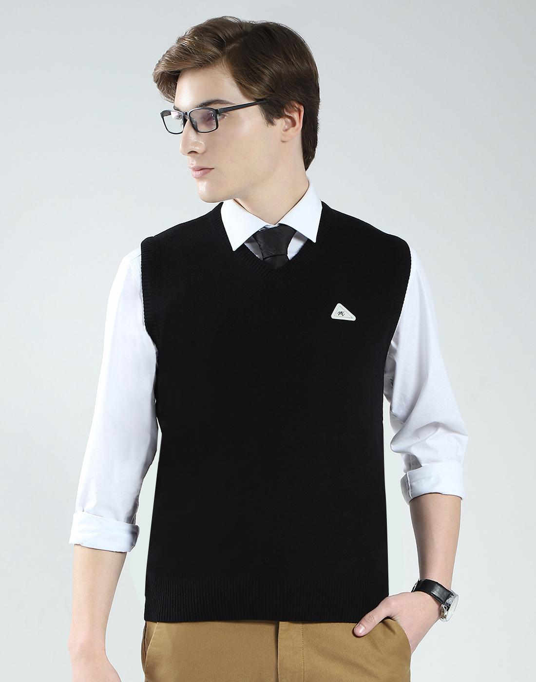 Monte Carlo Herren V-Ausschnitt Ärmelloser Pullover 2XL schwarz von Joom DACH