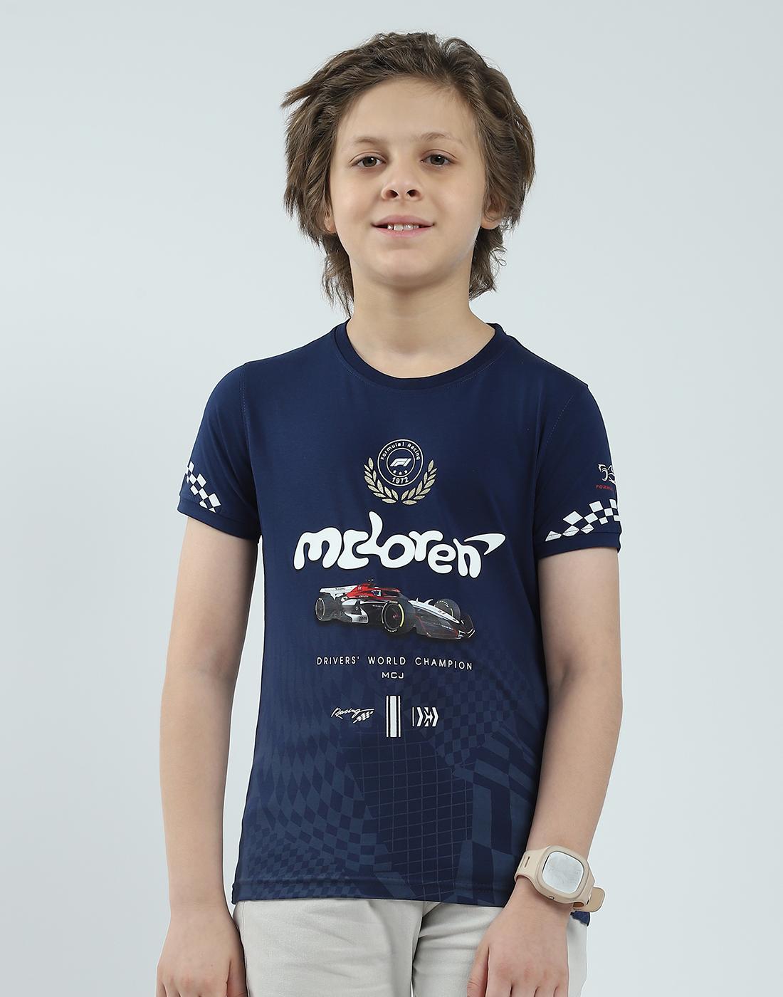 Monte Carlo Jungen Regular Fit Bedrucktes Halbarm-T-Shirt 11-12 Years navy blau von Joom DACH