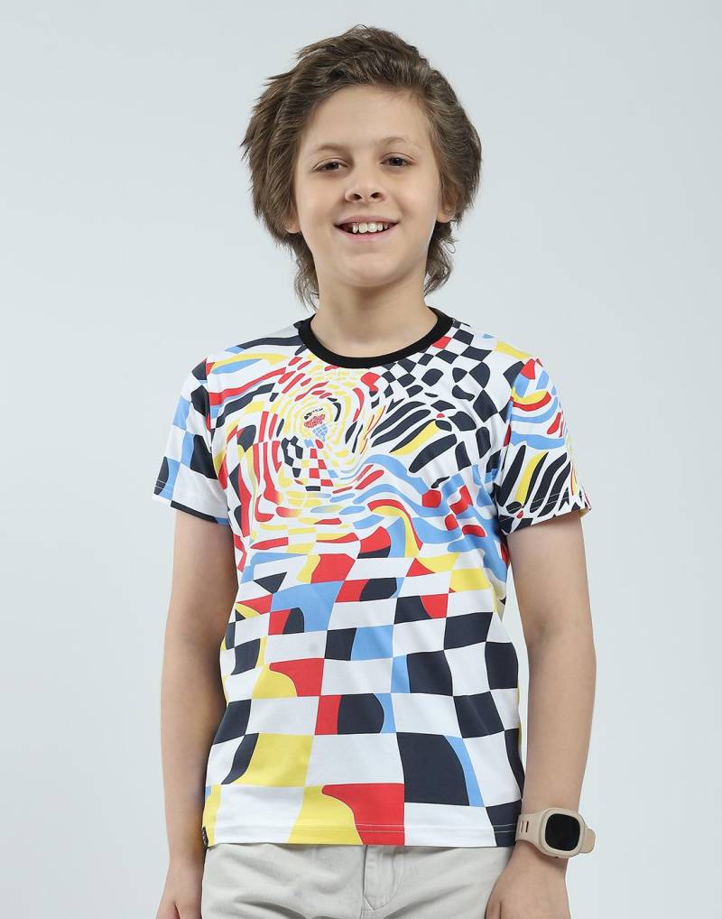 Monte Carlo Jungen Regular Fit Bedrucktes Halbarm-T-Shirt 7-8 Years weiß von Joom DACH