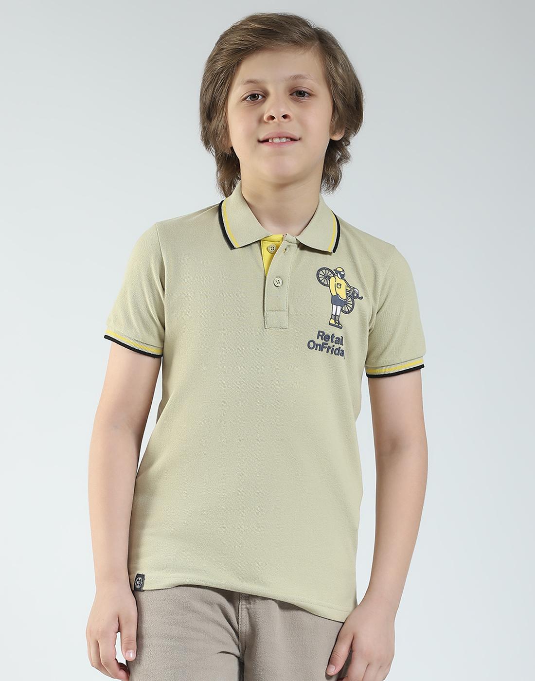 Monte Carlo Jungen Regular Fit Bedrucktes Polo Kurzarm T-Shirt 11-12 Years beige von Joom DACH