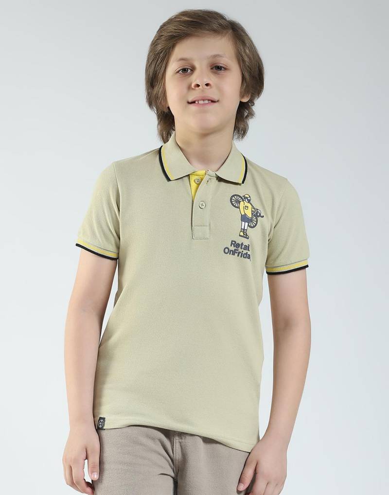 Monte Carlo Jungen Regular Fit Bedrucktes Polo Kurzarm T-Shirt 11-12 Years beige von Joom DACH