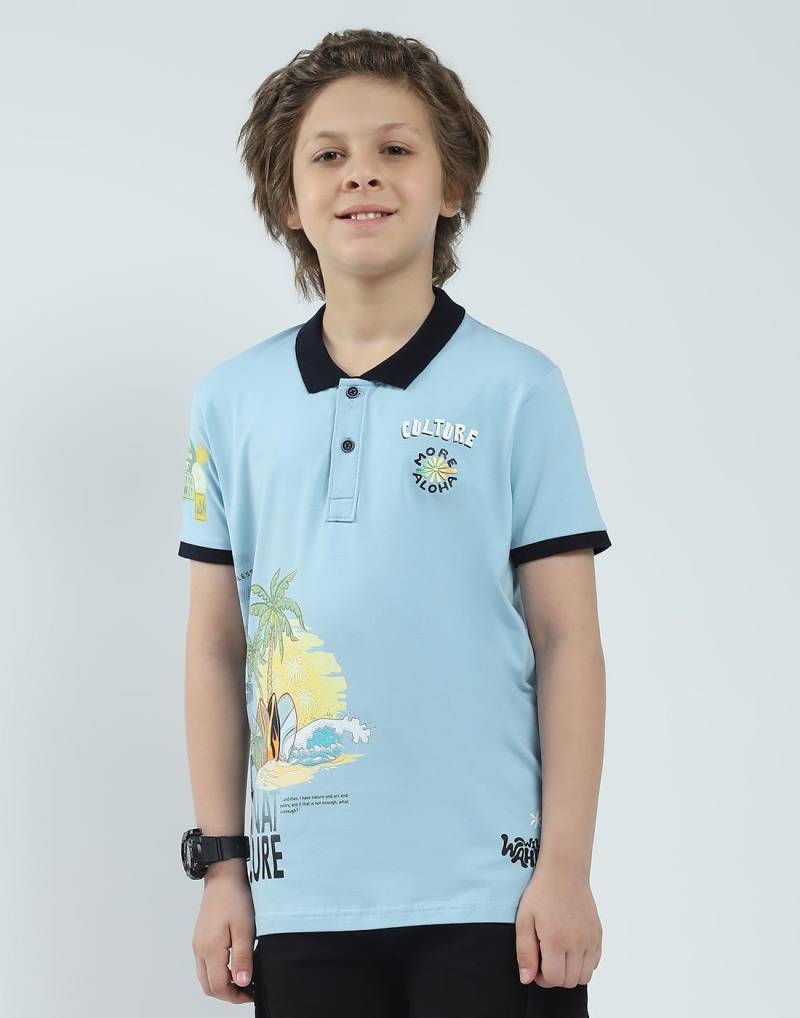 Monte Carlo Jungen Regular Fit Bedrucktes Polo Kurzarm T-Shirt 11-12 Years blau von Joom DACH