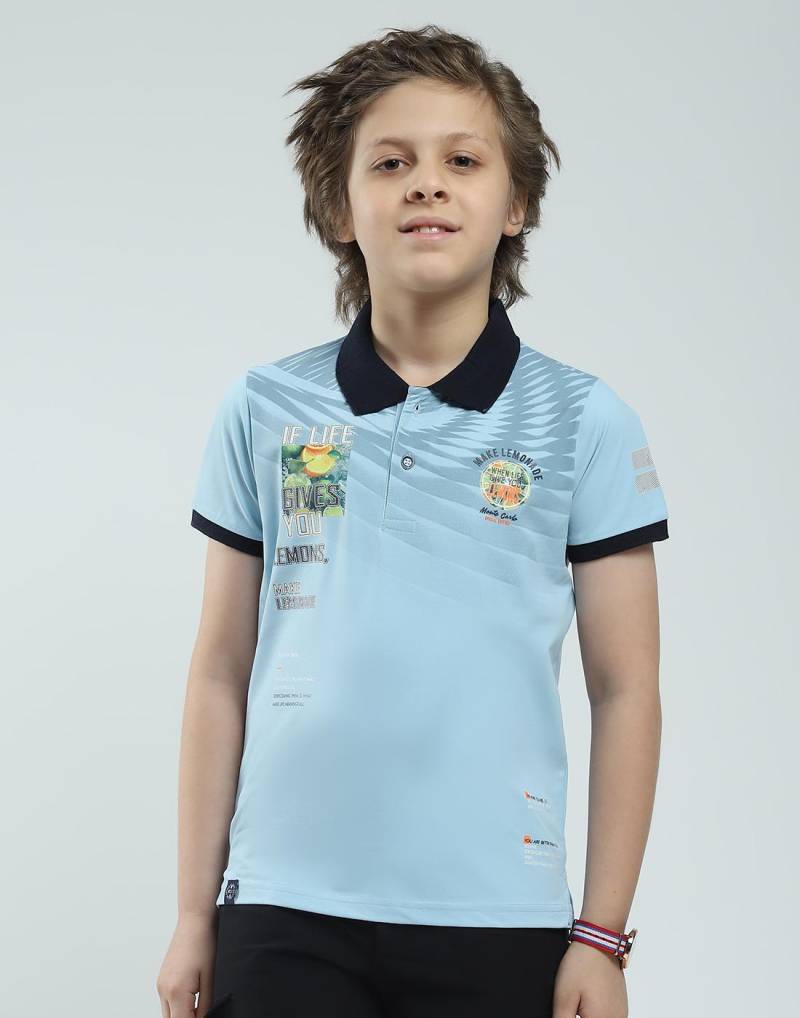 Monte Carlo Jungen Regular Fit Bedrucktes Polo Kurzarm T-Shirt 11-12 Years blau von Joom DACH