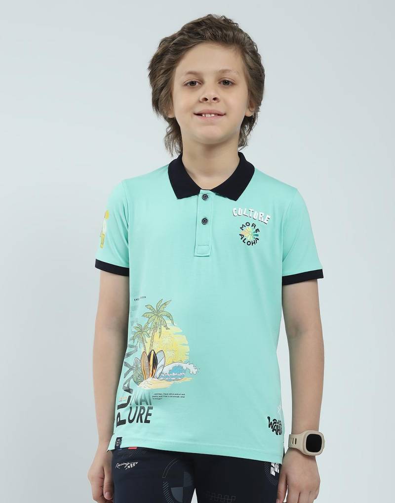 Monte Carlo Jungen Regular Fit Bedrucktes Polo Kurzarm T-Shirt 11-12 Years grün von Joom DACH