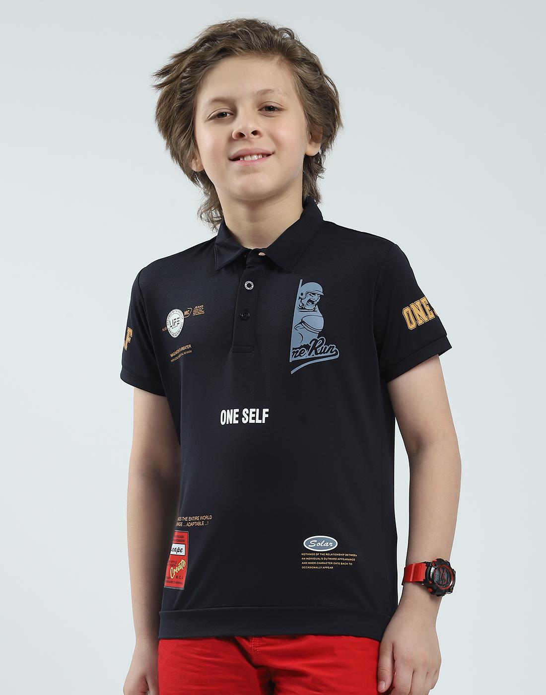 Monte Carlo Jungen Regular Fit Bedrucktes Polo Kurzarm T-Shirt 11-12 Years navy blau von Joom DACH